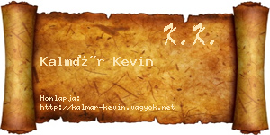 Kalmár Kevin névjegykártya